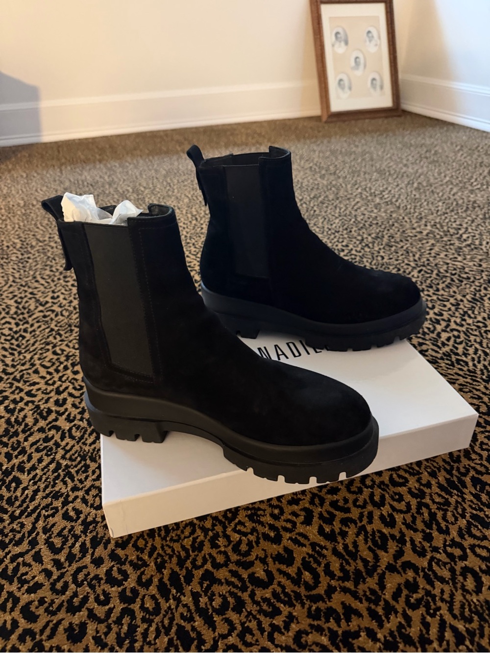 Brand new La Canadienne Briar - black suede boots, size 8.5. - Picture 2 of 7